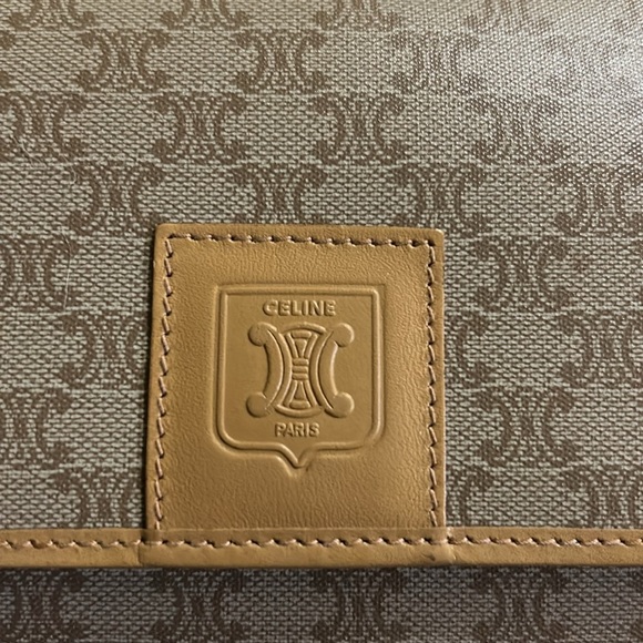 Authentic CELINE Kisslock vintage wallet Macadam Beige - Picture 6 of 16